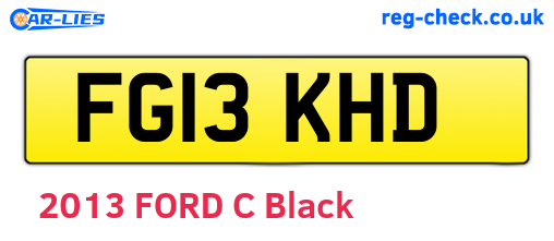 FG13KHD are the vehicle registration plates.