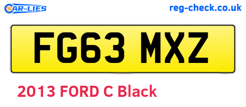 FG63MXZ are the vehicle registration plates.