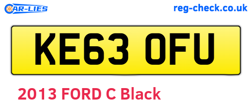 KE63OFU are the vehicle registration plates.