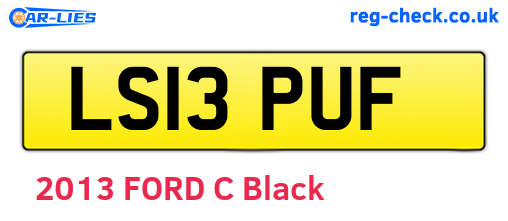 LS13PUF are the vehicle registration plates.