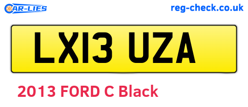 LX13UZA are the vehicle registration plates.