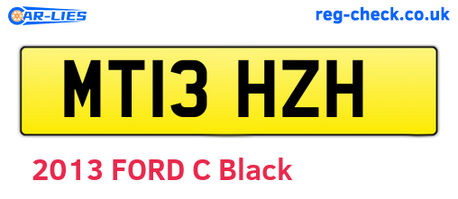 MT13HZH are the vehicle registration plates.