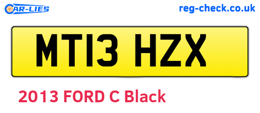 MT13HZX are the vehicle registration plates.