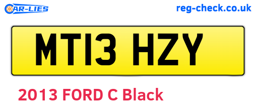 MT13HZY are the vehicle registration plates.