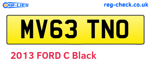 MV63TNO are the vehicle registration plates.