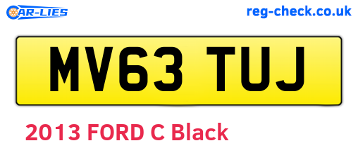 MV63TUJ are the vehicle registration plates.
