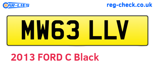 MW63LLV are the vehicle registration plates.