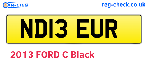 ND13EUR are the vehicle registration plates.