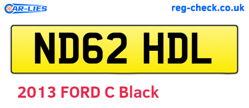 ND62HDL are the vehicle registration plates.