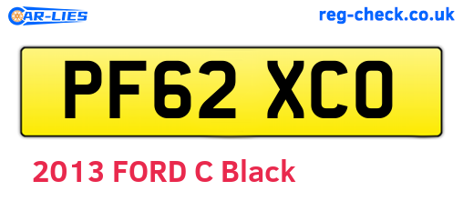 PF62XCO are the vehicle registration plates.