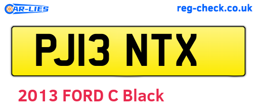 PJ13NTX are the vehicle registration plates.