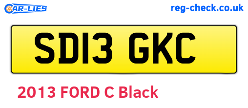 SD13GKC are the vehicle registration plates.