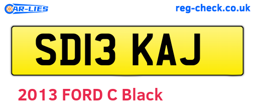 SD13KAJ are the vehicle registration plates.