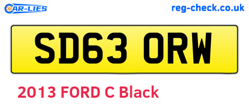 SD63ORW are the vehicle registration plates.
