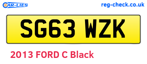 SG63WZK are the vehicle registration plates.