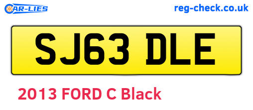 SJ63DLE are the vehicle registration plates.