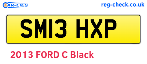 SM13HXP are the vehicle registration plates.