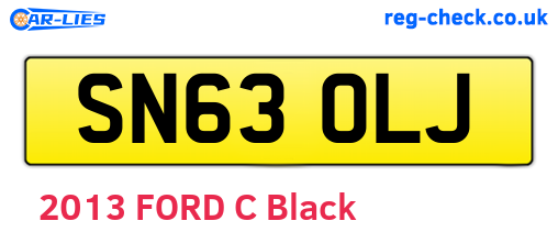 SN63OLJ are the vehicle registration plates.