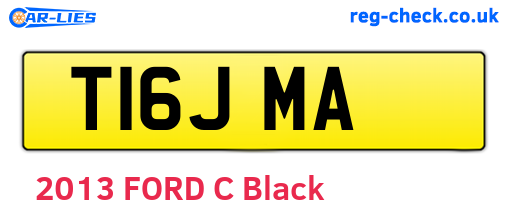 T16JMA are the vehicle registration plates.