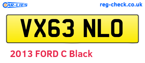 VX63NLO are the vehicle registration plates.