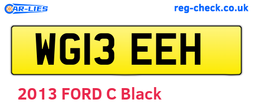 WG13EEH are the vehicle registration plates.