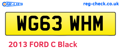 WG63WHM are the vehicle registration plates.