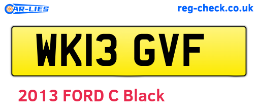 WK13GVF are the vehicle registration plates.