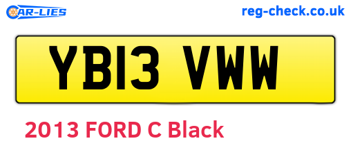 YB13VWW are the vehicle registration plates.