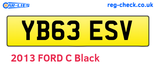 YB63ESV are the vehicle registration plates.