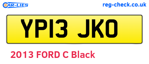 YP13JKO are the vehicle registration plates.