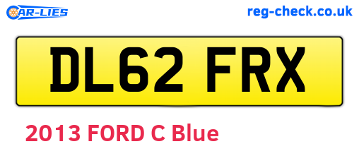 DL62FRX are the vehicle registration plates.