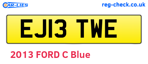 EJ13TWE are the vehicle registration plates.