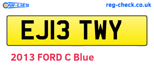 EJ13TWY are the vehicle registration plates.