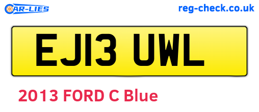 EJ13UWL are the vehicle registration plates.
