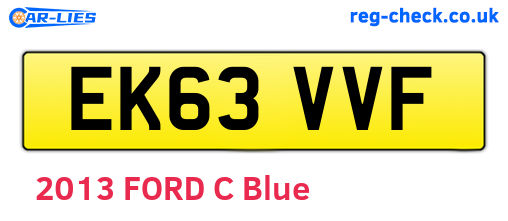 EK63VVF are the vehicle registration plates.
