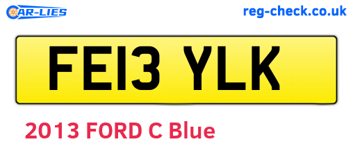 FE13YLK are the vehicle registration plates.