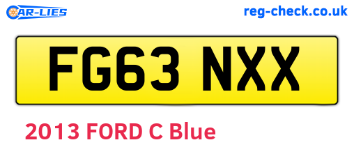 FG63NXX are the vehicle registration plates.