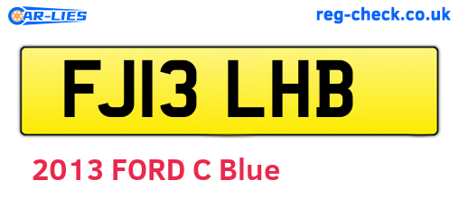 FJ13LHB are the vehicle registration plates.