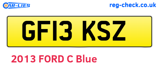 GF13KSZ are the vehicle registration plates.