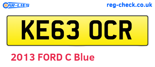 KE63OCR are the vehicle registration plates.