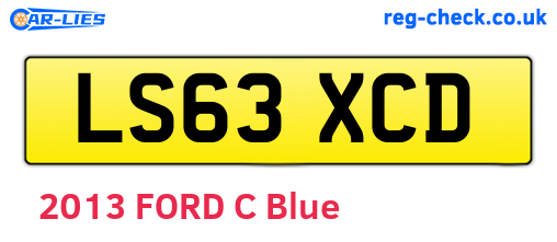 LS63XCD are the vehicle registration plates.