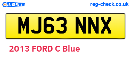 MJ63NNX are the vehicle registration plates.