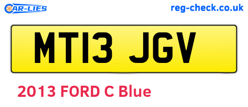 MT13JGV are the vehicle registration plates.