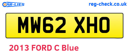 MW62XHO are the vehicle registration plates.