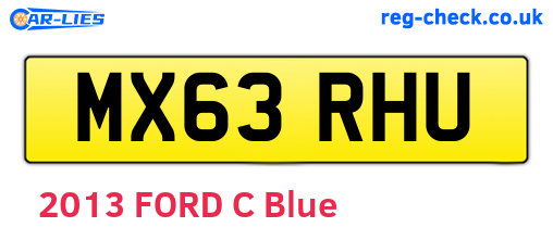MX63RHU are the vehicle registration plates.