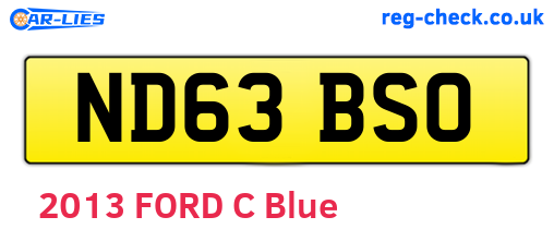 ND63BSO are the vehicle registration plates.