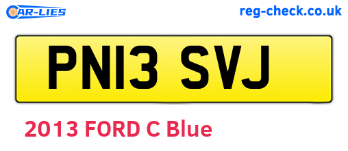 PN13SVJ are the vehicle registration plates.