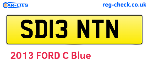 SD13NTN are the vehicle registration plates.