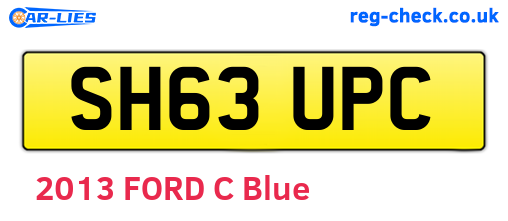 SH63UPC are the vehicle registration plates.