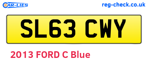 SL63CWY are the vehicle registration plates.